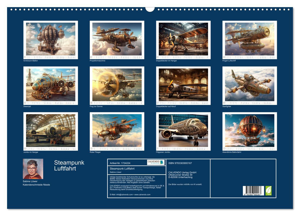 Steampunk Luftfahrt (CALVENDO Wandkalender 2025)