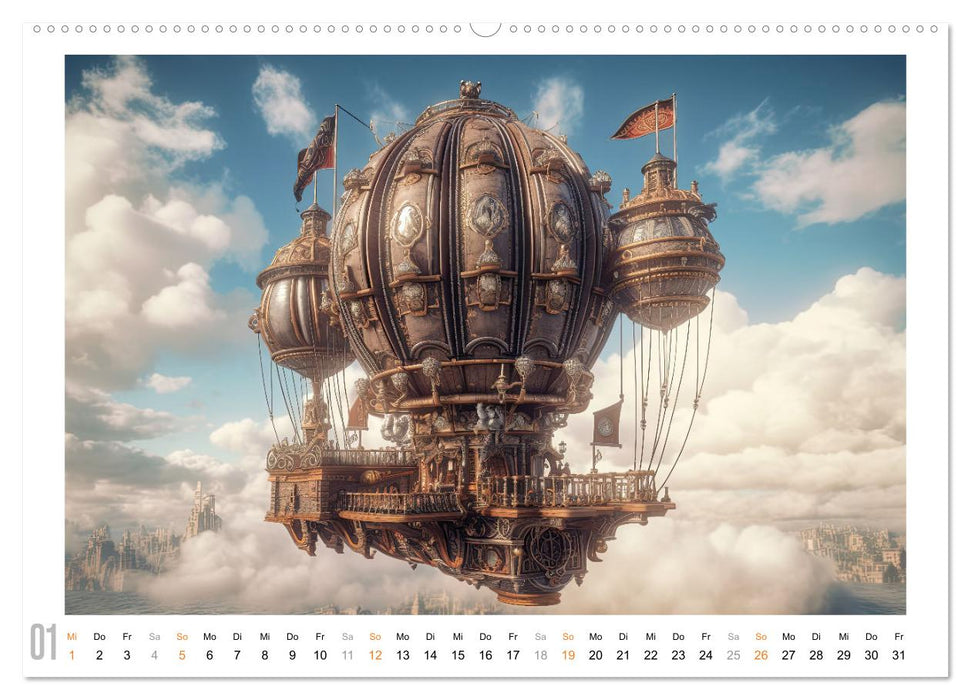 Steampunk Luftfahrt (CALVENDO Wandkalender 2025)