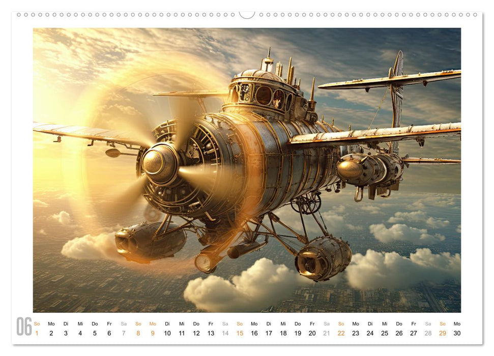 Steampunk Luftfahrt (CALVENDO Wandkalender 2025)