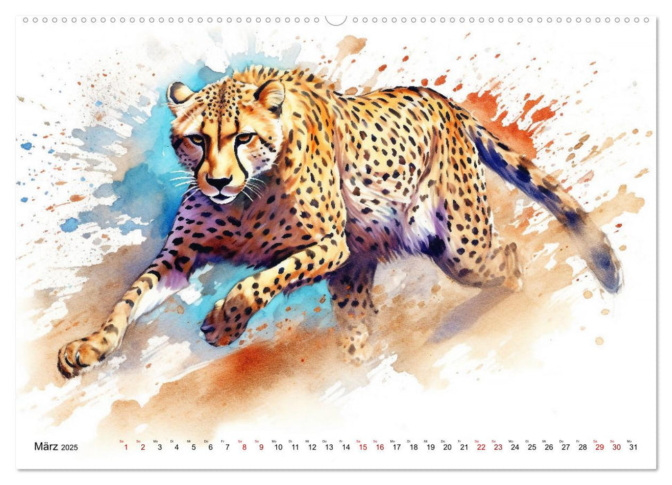 Raubtiere voll Eleganz und Kraft (CALVENDO Premium Wandkalender 2025)