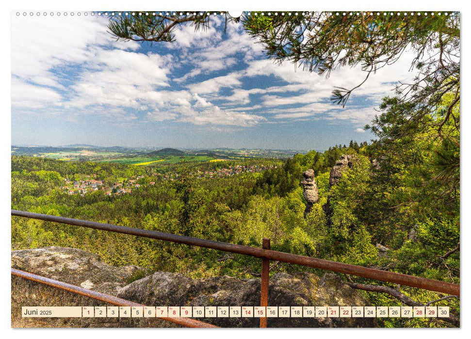 Oybin und Jonsdorf-Urlaubsromantik und Wanderparadies im Zittauer Gebirge (CALVENDO Premium Wandkalender 2025)