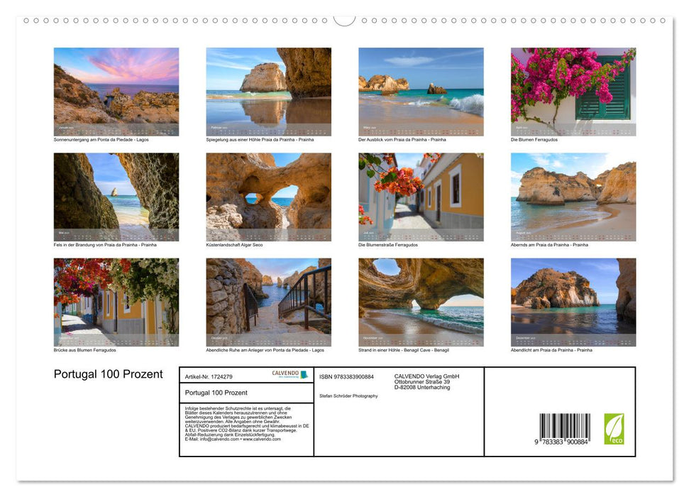 Portugal 100 Prozent (CALVENDO Premium Wandkalender 2025)