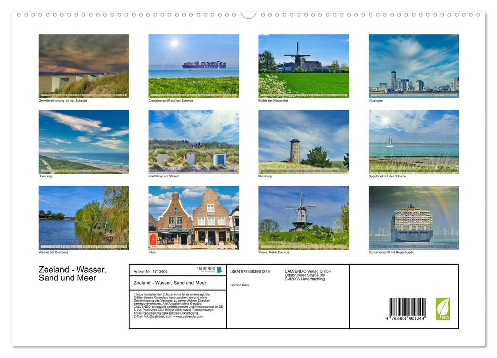 Zeeland - Wasser, Sand und Meer (CALVENDO Premium Wandkalender 2025)