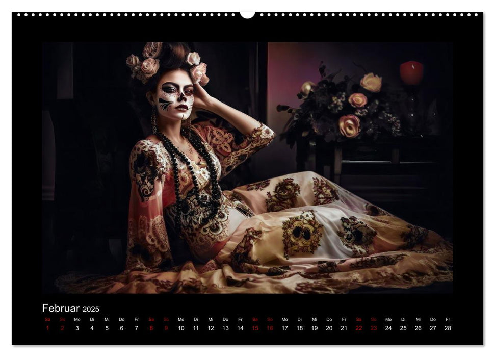 Festliche Dia de Muertos Porträts (CALVENDO Wandkalender 2025)