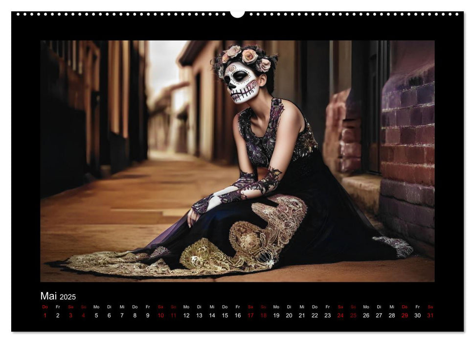 Festliche Dia de Muertos Porträts (CALVENDO Wandkalender 2025)