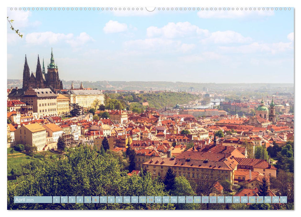 Frühling in Prag (CALVENDO Premium Wandkalender 2025)