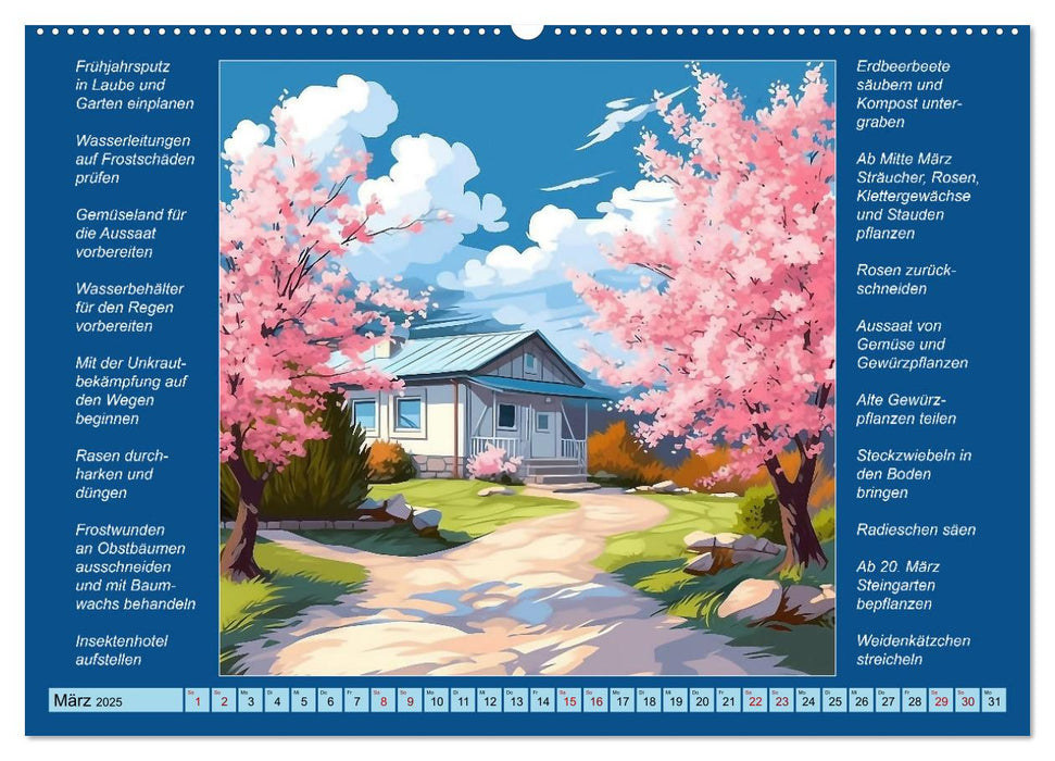 Was mache ich wann im Garten (CALVENDO Wandkalender 2025)