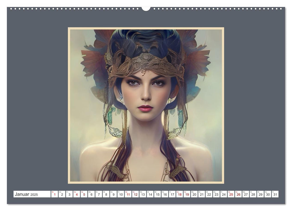 Kopfschmuck - extravagant und voller Fantasie (CALVENDO Wandkalender 2025)