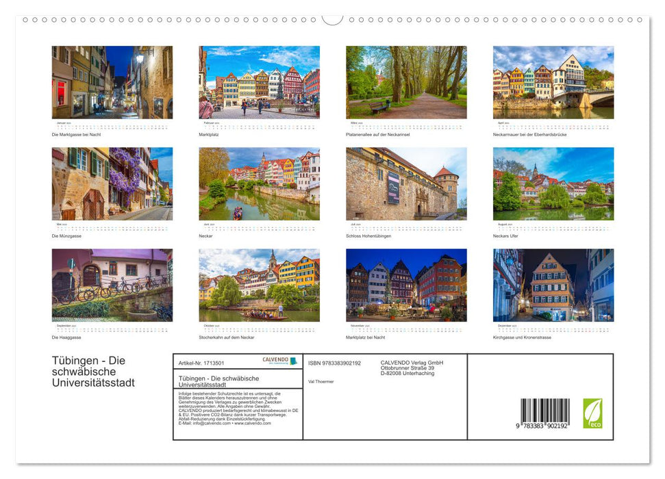 Tübingen - Die schwäbische Universitätsstadt (CALVENDO Premium Wandkalender 2025)