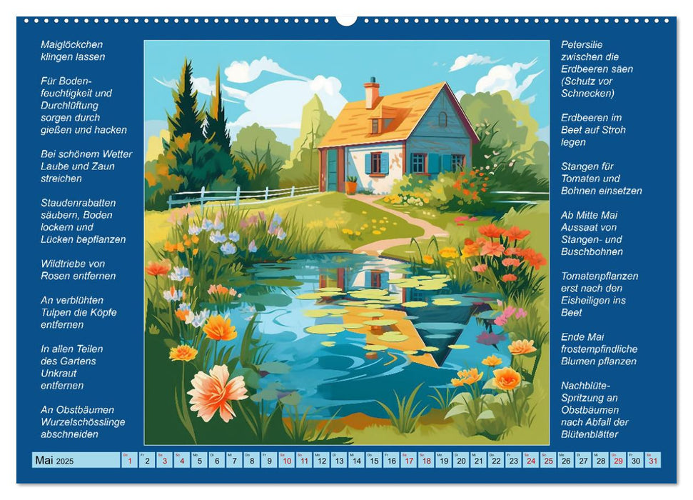 Was mache ich wann im Garten (CALVENDO Premium Wandkalender 2025)