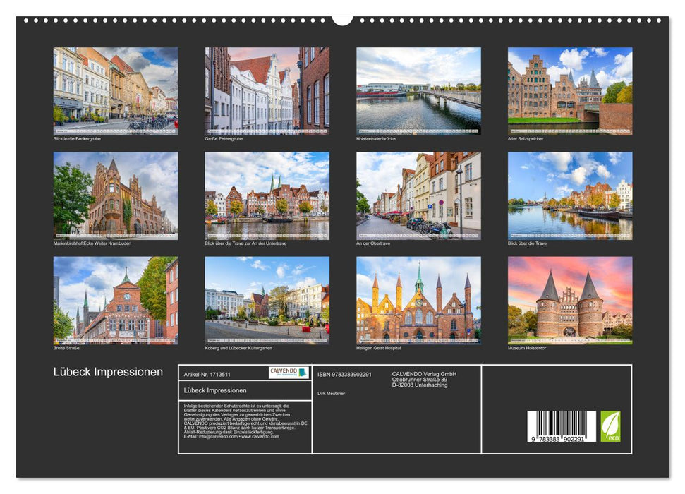 Lübeck Impressionen (CALVENDO Premium Wandkalender 2025)