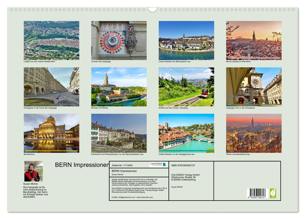 BERN Impressionen (CALVENDO Wandkalender 2025)