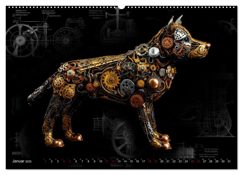 Mechanische Steampunk Tierwelt (CALVENDO Wandkalender 2025)