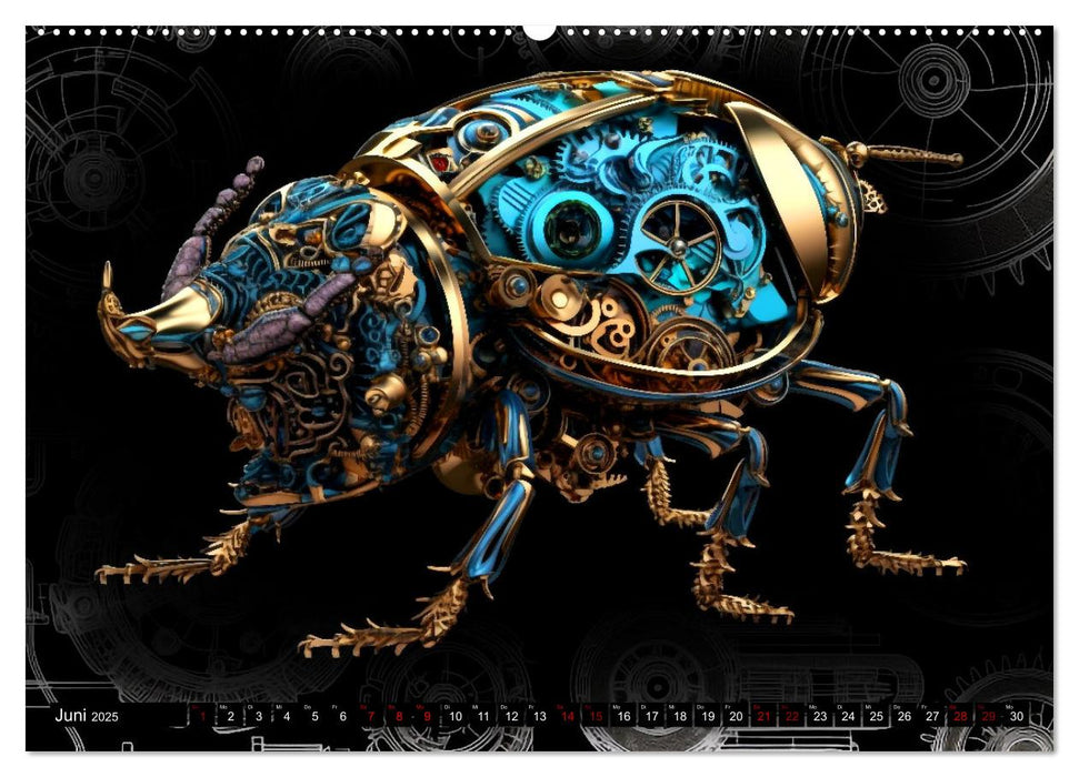 Mechanische Steampunk Tierwelt (CALVENDO Wandkalender 2025)