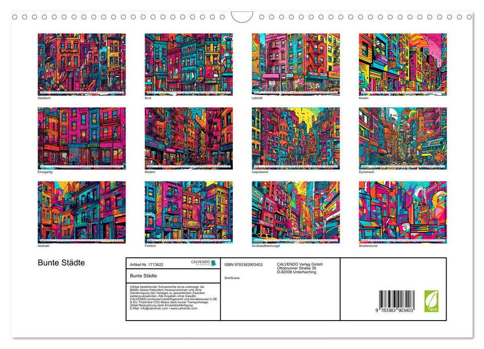 Bunte Städte (CALVENDO Wandkalender 2025)