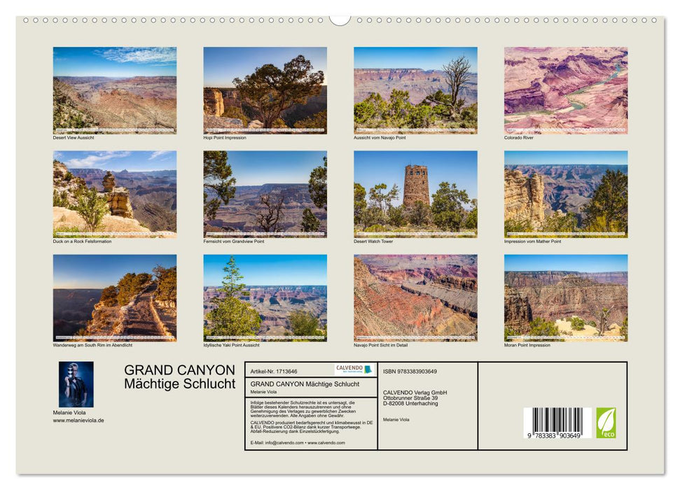 GRAND CANYON Mächtige Schlucht (CALVENDO Premium Wandkalender 2025)