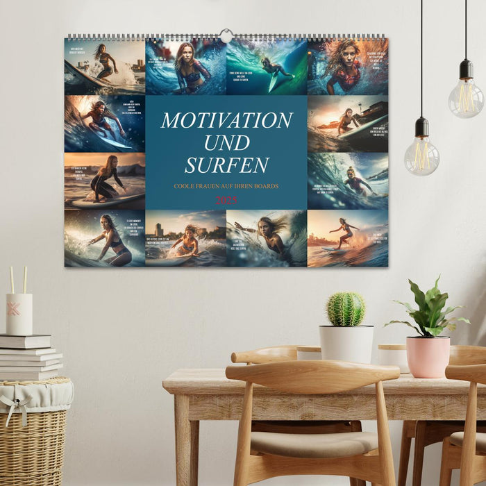 Motivation und Surfen (CALVENDO Wandkalender 2025)