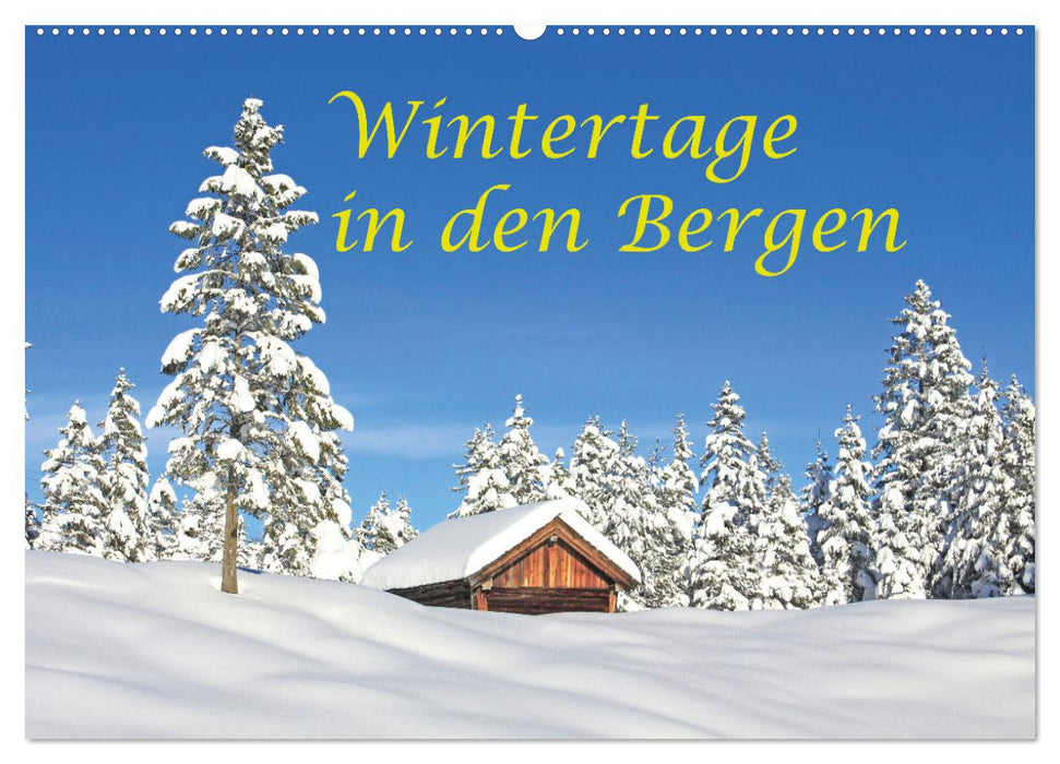 Wintertage in den Bergen (CALVENDO Wandkalender 2025)