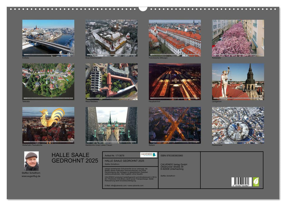 HALLE SAALE GEDROHNT 2025 (CALVENDO Wandkalender 2025)