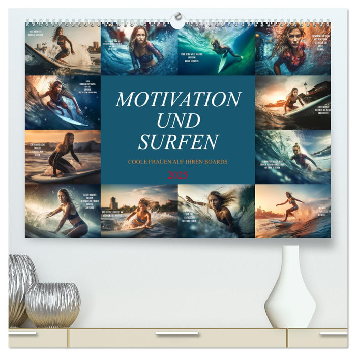 Motivation und Surfen (CALVENDO Premium Wandkalender 2025)