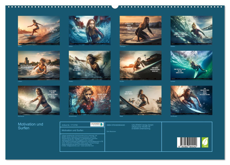 Motivation und Surfen (CALVENDO Premium Wandkalender 2025)