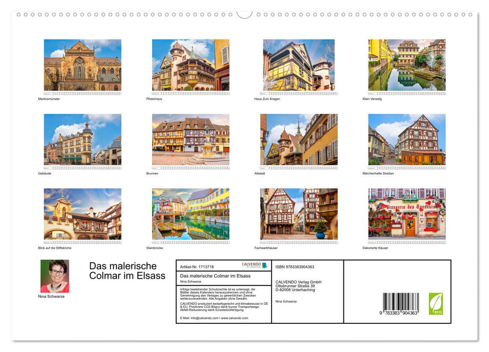 Das malerische Colmar im Elsass (CALVENDO Premium Wandkalender 2025)