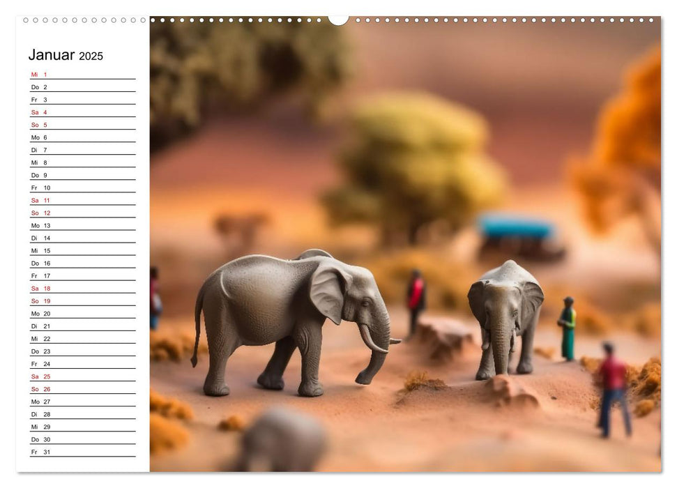 Miniatur Weltreise (CALVENDO Wandkalender 2025)