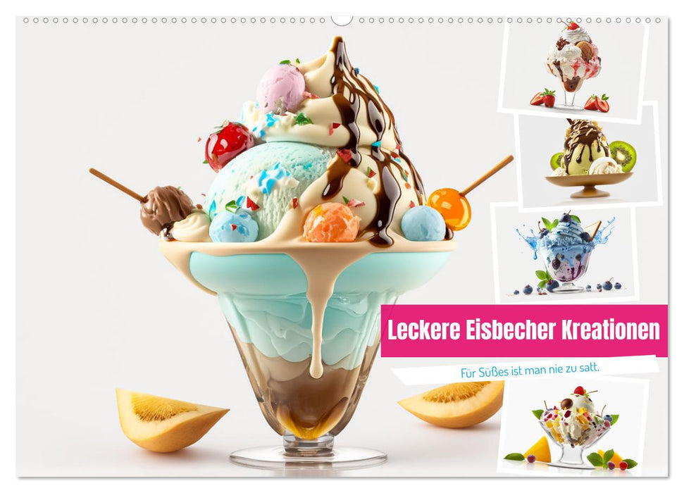 Leckere Eisbecher Kreationen (CALVENDO Wandkalender 2025)