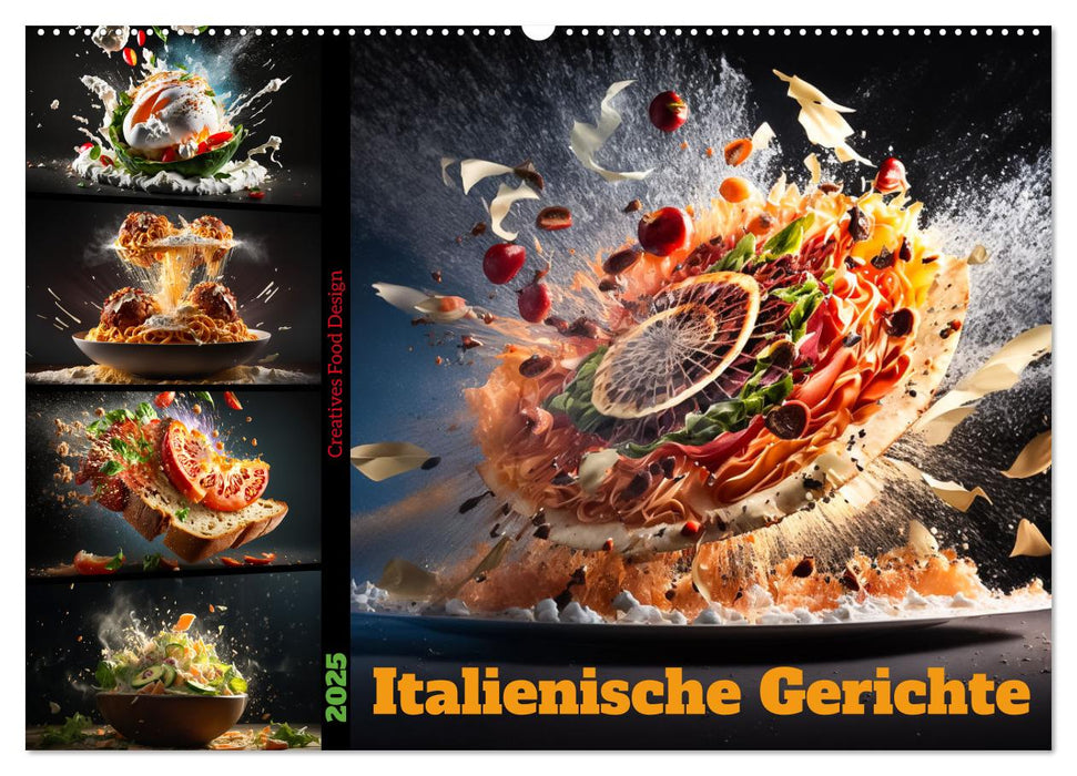 Italienische Gerichte (CALVENDO Wandkalender 2025)