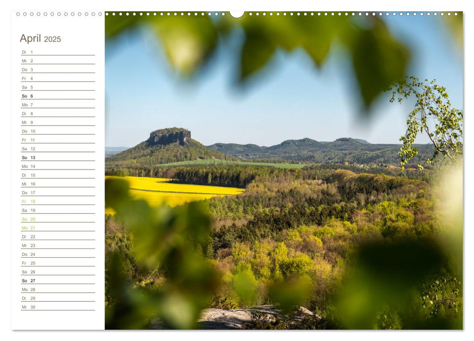 Papststein Perspektiven - Elbsandstein (CALVENDO Wandkalender 2025)