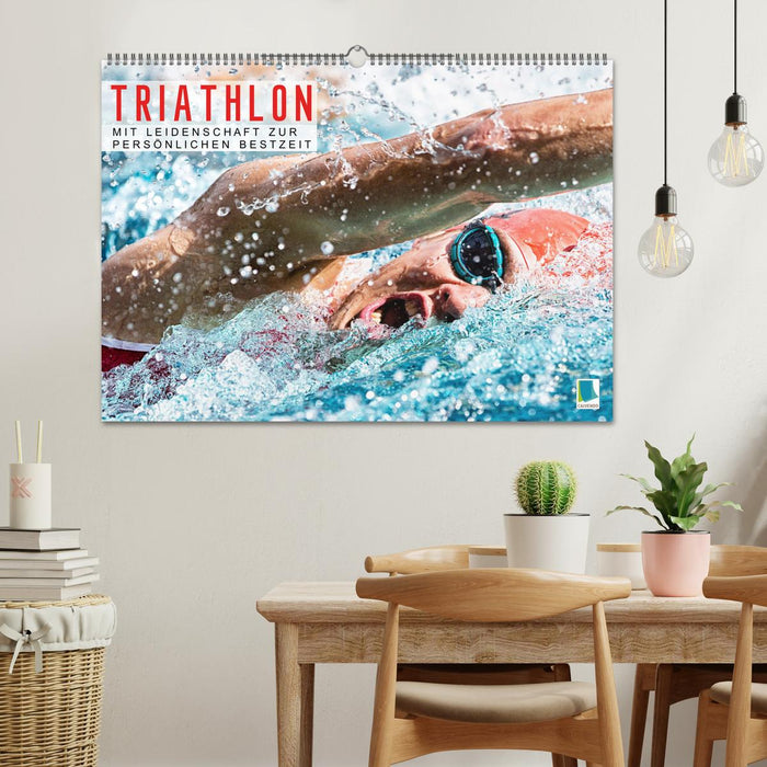 Triathlon: Mit Leidenschaft zur persönlichen Bestzeit (CALVENDO Wandkalender 2025)