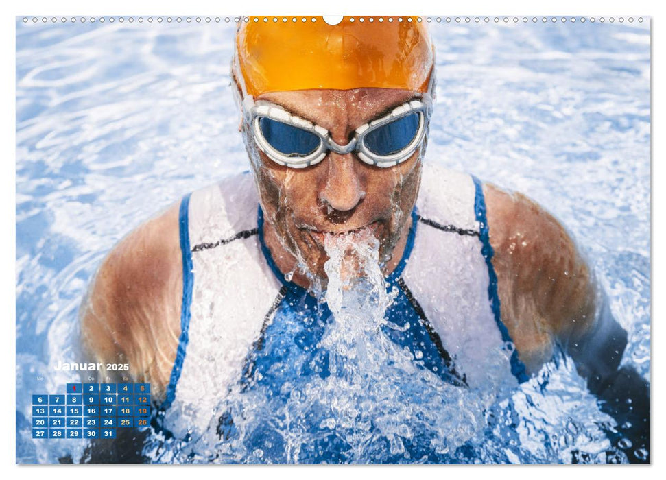 Triathlon: Mit Leidenschaft zur persönlichen Bestzeit (CALVENDO Wandkalender 2025)