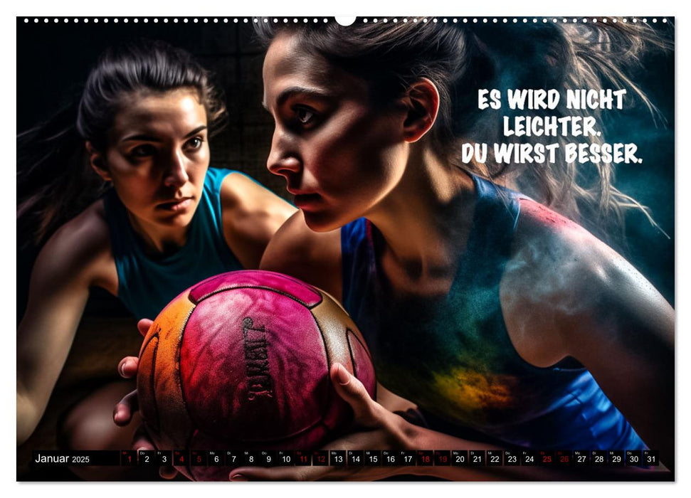 Motivation und Handball (CALVENDO Wandkalender 2025)