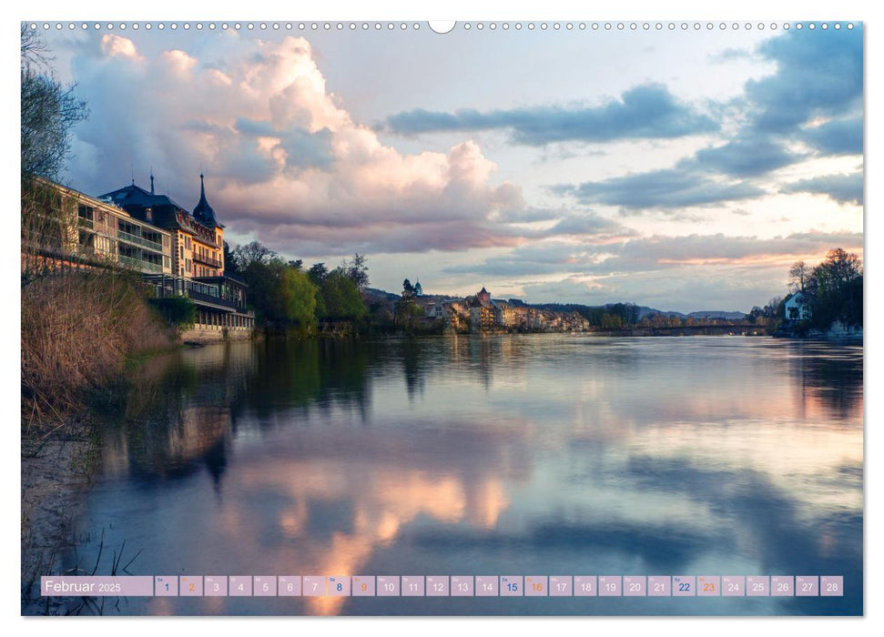 Rheinfelden bei Nacht (CALVENDO Wandkalender 2025)