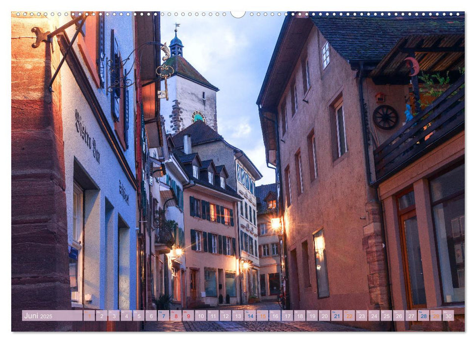 Rheinfelden bei Nacht (CALVENDO Wandkalender 2025)