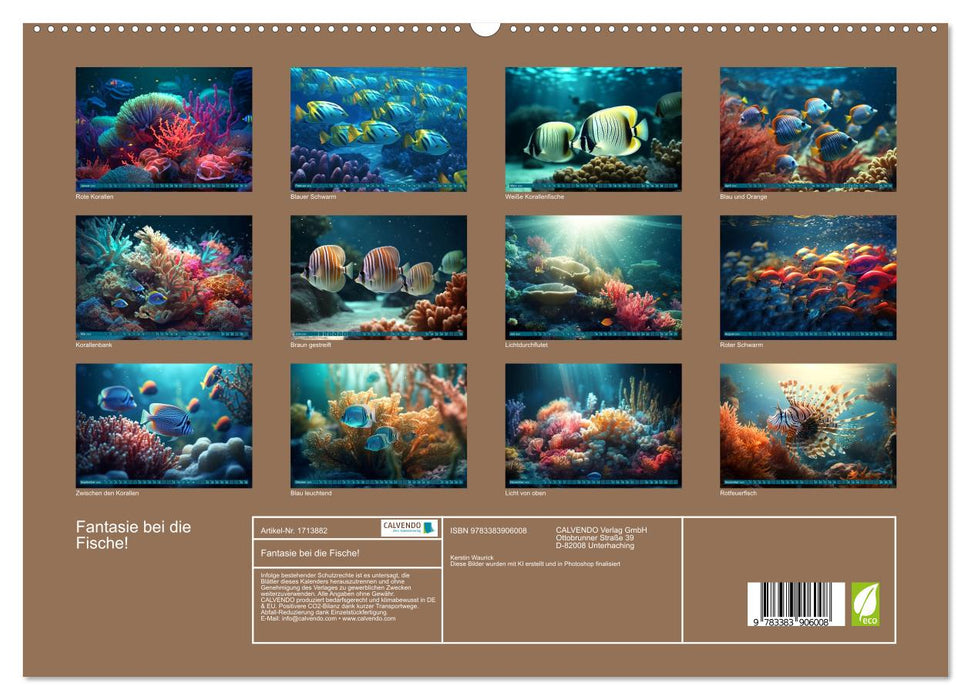 Fantasie bei die Fische! (CALVENDO Premium Wandkalender 2025)