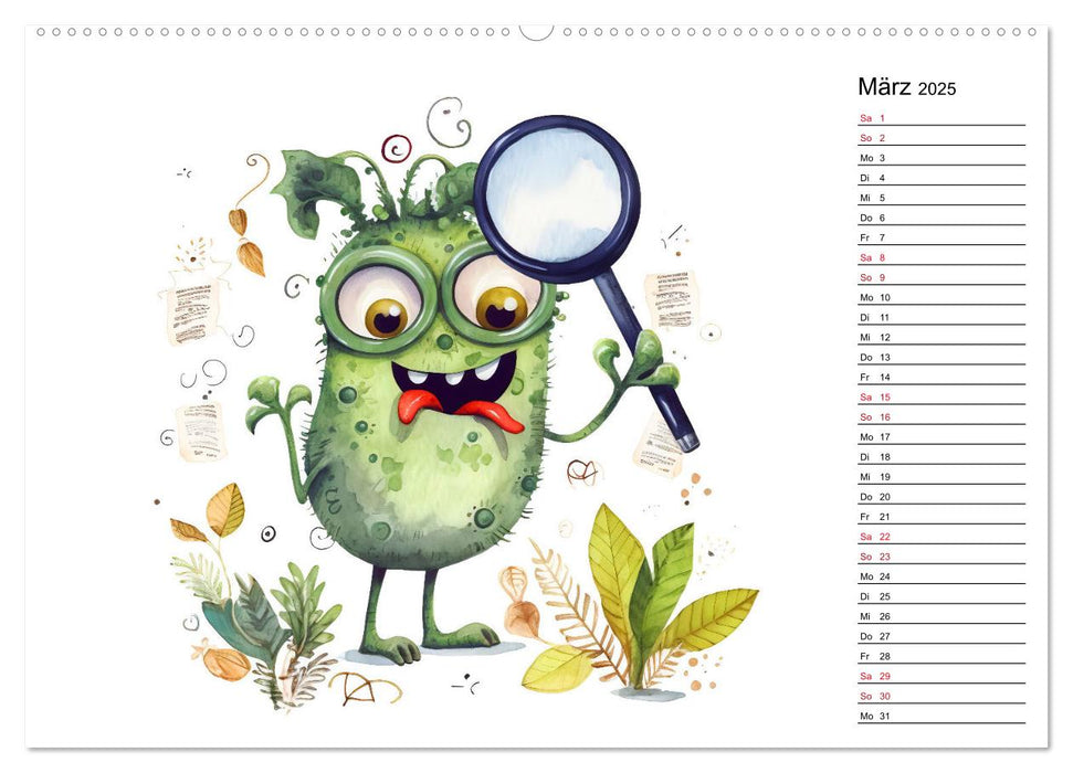 Monsterjobs - Kleine Monster, große Träume (CALVENDO Wandkalender 2025)