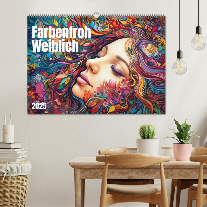 Farbenfroh Weiblich (CALVENDO Wandkalender 2025)