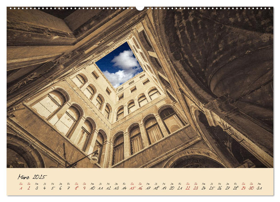 Venedig Seppia e tinta (CALVENDO Premium Wandkalender 2025)