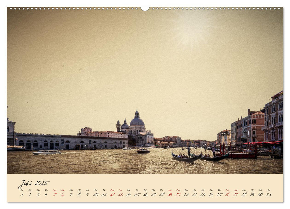 Venedig Seppia e tinta (CALVENDO Premium Wandkalender 2025)