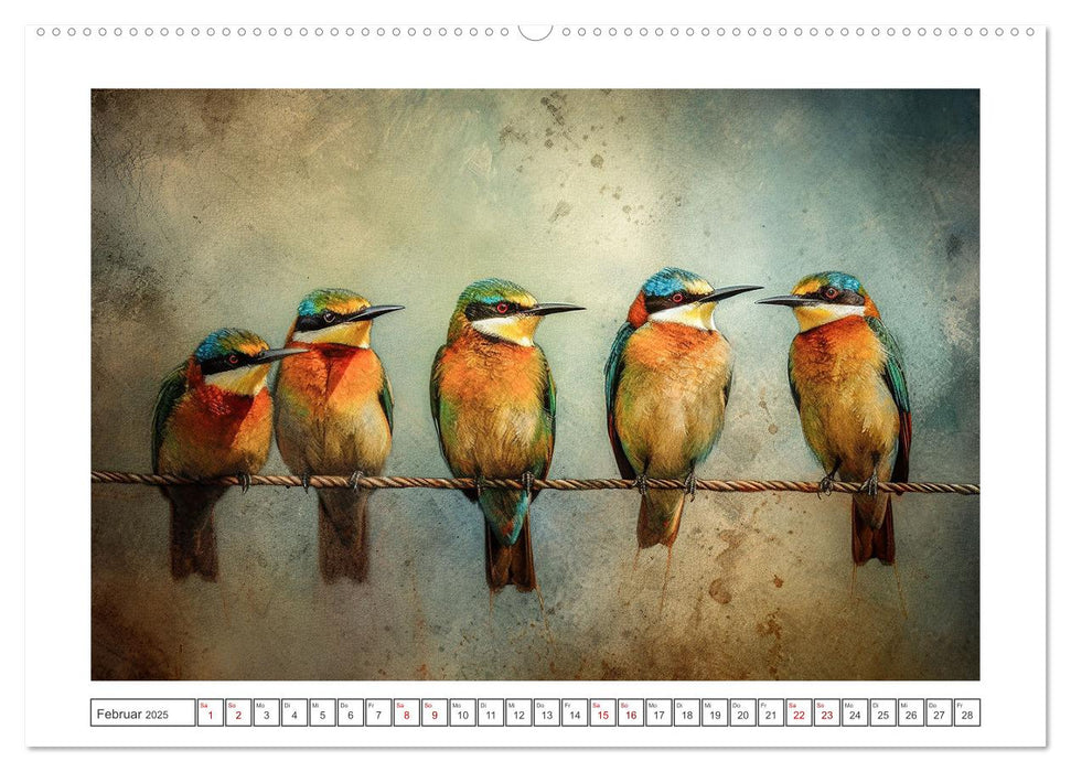 Kunstvolle Vögel (CALVENDO Wandkalender 2025)