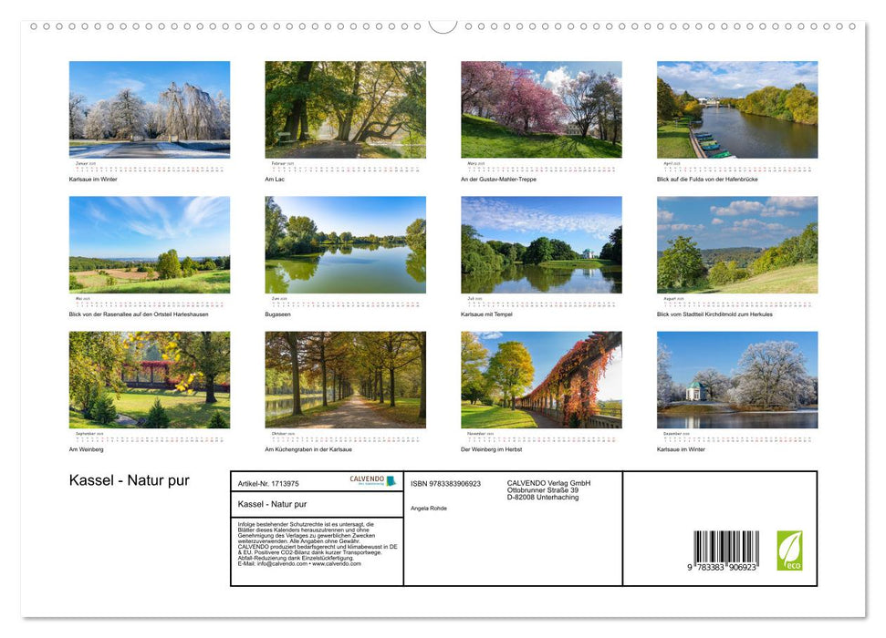 Kassel - Natur pur (CALVENDO Premium Wandkalender 2025)