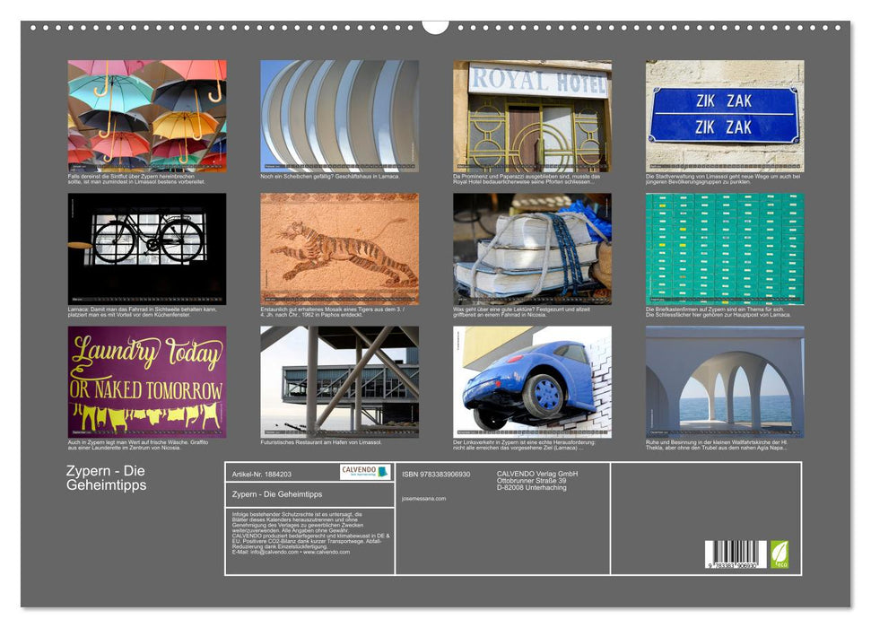 Zypern - Die Geheimtipps (CALVENDO Wandkalender 2025)