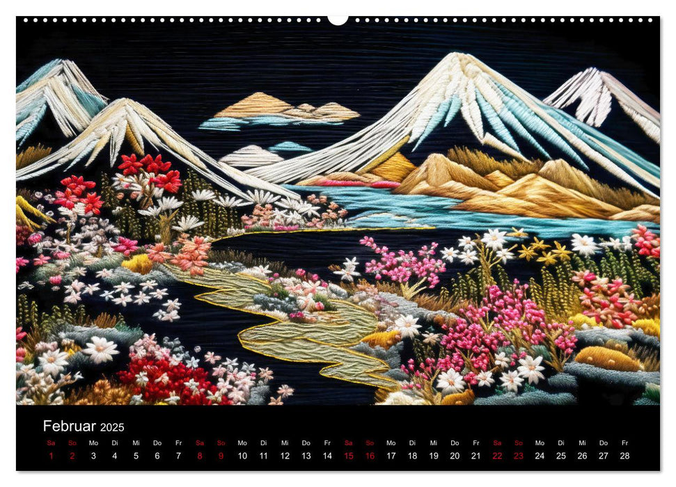 Japanische Stickerei - Hommage an die Ästhetik des Landes (CALVENDO Wandkalender 2025)