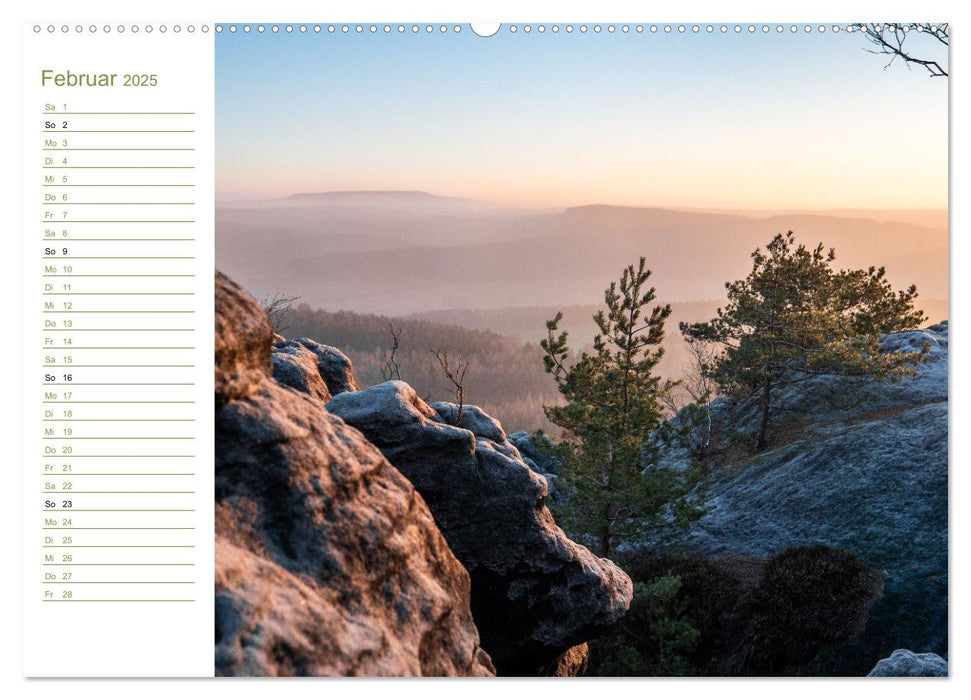 Schneeberg Perspektiven - Elbsandstein (CALVENDO Wandkalender 2025)