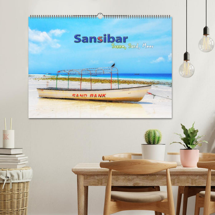 Sansibar - Sonne, Sand, Meer (CALVENDO Wandkalender 2025)