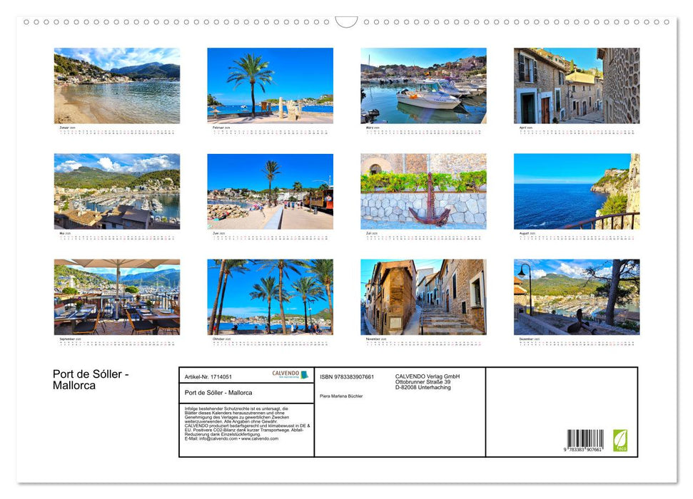 Port de Sóller - Mallorca (CALVENDO Wandkalender 2025)