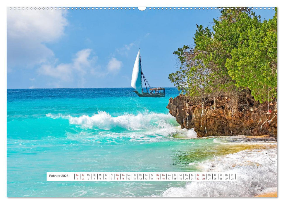 Sansibar - Sonne, Sand, Meer (CALVENDO Premium Wandkalender 2025)