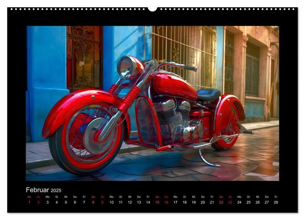 Fantasie Custom Bikes - Eine Hommage rund um den Globus (CALVENDO Premium Wandkalender 2025)