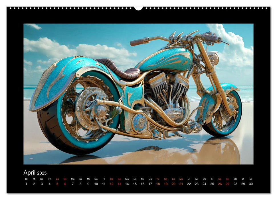 Fantasie Custom Bikes - Eine Hommage rund um den Globus (CALVENDO Premium Wandkalender 2025)